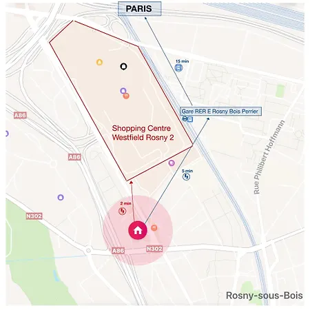 Apartment Proche Station Metro Paris 5 Minutes Rosny-sous-Bois